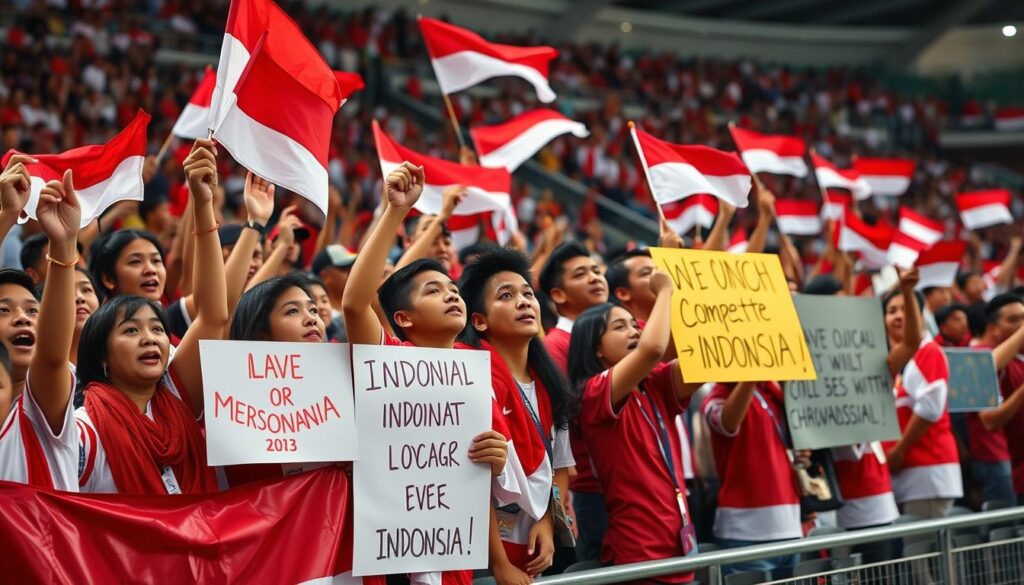 mendukung atlet Indonesia di event internasional