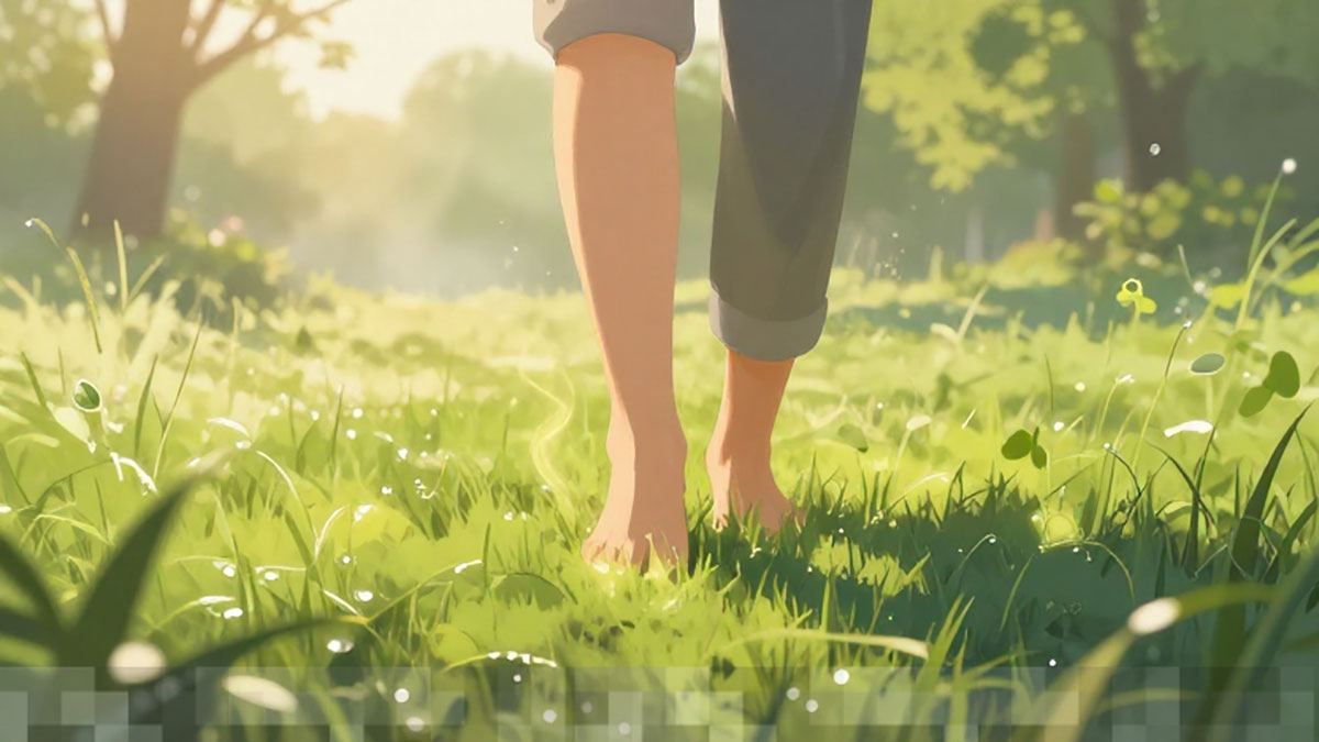 Keuntungan Jalan Kaki Tanpa Alas di Rumput Pagi untuk Kesehatan